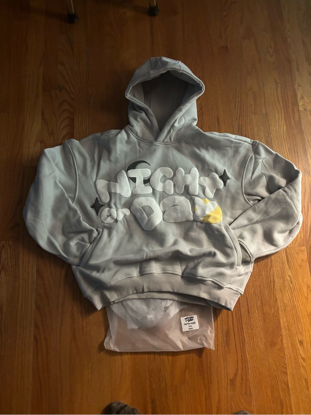 SOLD OUT Light Gray 'Night or Day' Graphic Hoodie